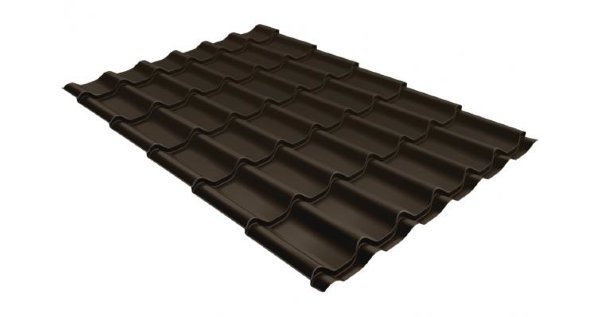 Металлочерепица классик 0,5 Satin RR 32 темно-коричневый купить в Евпатории