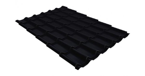 Металлочерепица классик GL 0,5 Velur20 RAL 9005 черный купить в Евпатории