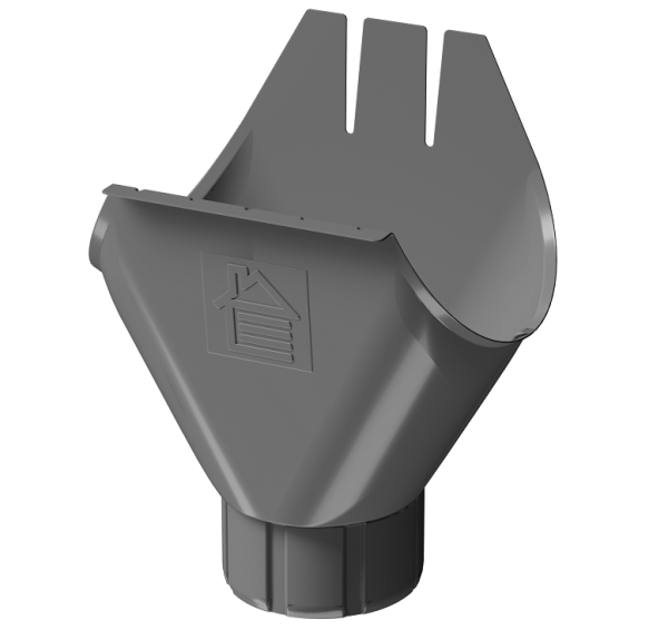 Воронка желоба D125 Döcke STAL PREMIUM Графит, (RAL 7024) купить в Евпатории