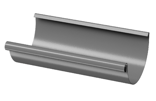 Желоб полукруглый D125 3 м Döcke STAL PREMIUM Графит, (RAL 7024) купить в Евпатории
