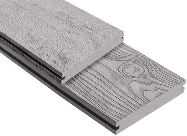 Террасная доска ДПК Outdoor 3D полнотелая STORM/OCEAN GREY серая микс купить в Евпатории
