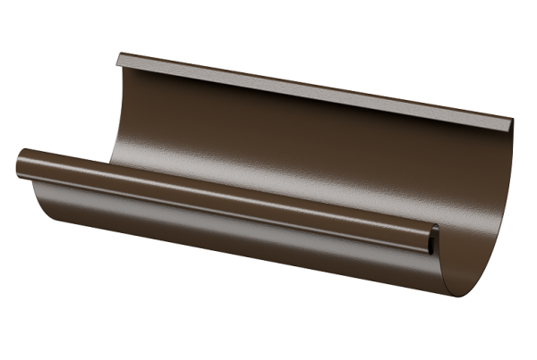 Желоб полукруглый D125 3 м Döcke STAL PREMIUM Каштан, (RAL 8017) купить в Евпатории