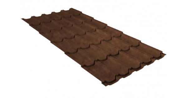Металлочерепица квинта плюс GL 0,5 Safari Twincolor Brown купить в Евпатории