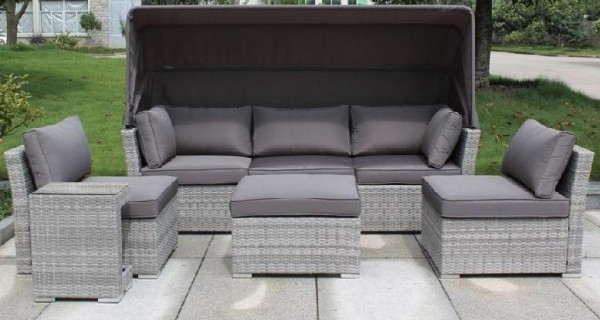 Диван-Трансформер AFINA плетеный из иск. ротанга AFM-320G Grey купить в Евпатории