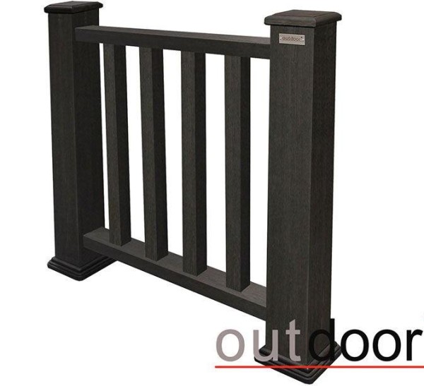 Ограждение из ДПК Outdoor Классик 3D STORM чёрный купить в Евпатории