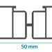 Лага алюминиевая KRONEX 50x25x3000 мм несущая купить в Евпатории