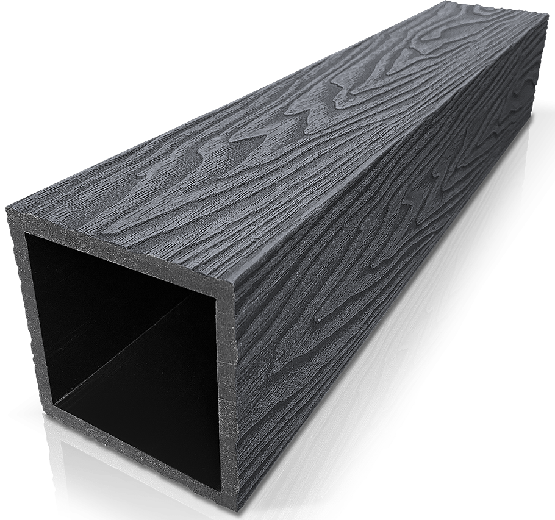 Столб ДПК 3D GardenParkett фактура дерева Графит купить в Евпатории