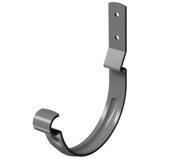 Карнизный крюк короткий (гнутый) D125 Döcke STAL PREMIUM Графит, (RAL 7024) купить в Евпатории